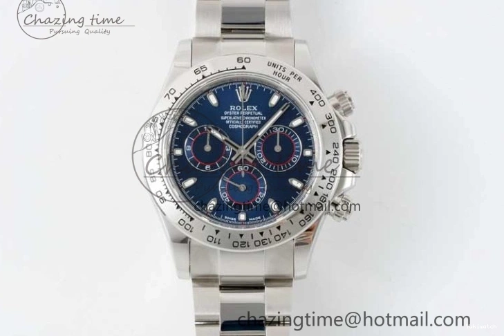 116509 on Best Edition Dial Daytona QF Bracelet SA4130 1:1 SS Blue 0112